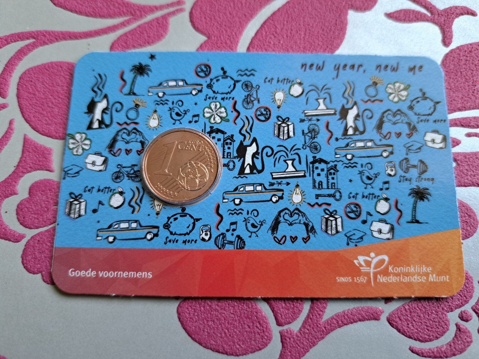 Goede Voornemens coincard 2026 met 1 cent, Ophalen of Verzenden, 1 cent