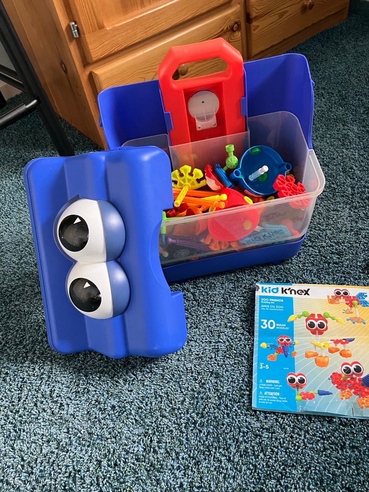 Kid K'nex Zoo Friends & Building Basics set in koffer, Ophalen of Verzenden, Gebruikt, K'nex