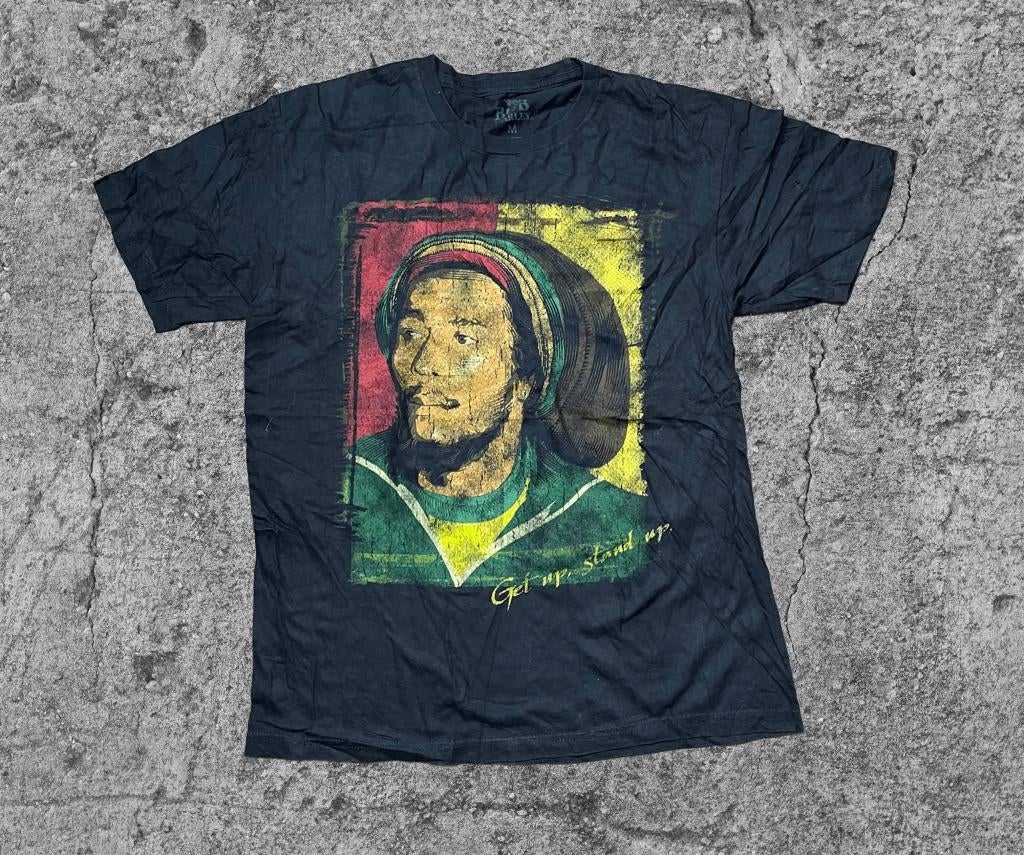 Bob Marley “Get Up, Stand Up” T‑Shirt – Size M – A-004, Vintage, Vintage, Zo goed als nieuw, Bob Marley