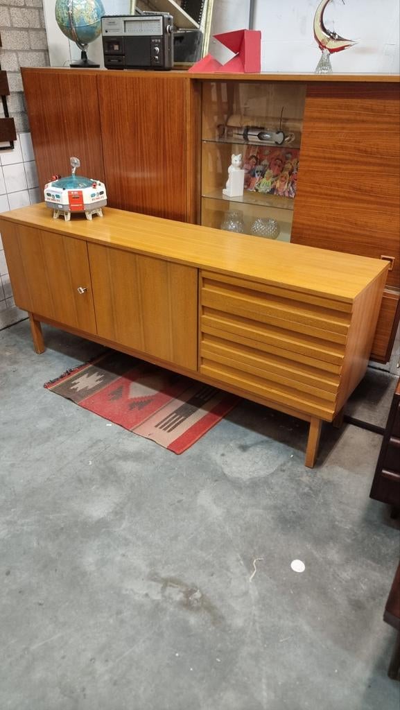 Vintage sideboard jaren 60 mid century, Gebruikt, ,, Ophalen of Verzenden, ,
