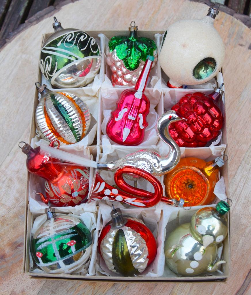 Antieke/vintage oude kerstballen, Diversen, Gebruikt, Verzenden, Onbekend, Onbekend