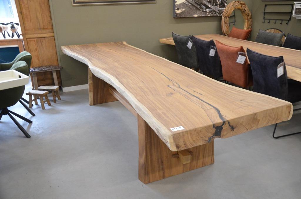 Suar Boomstamtafel 350 cm - BT 138, Overige houtsoorten, Rechthoekig, Nieuw, 200 cm of meer