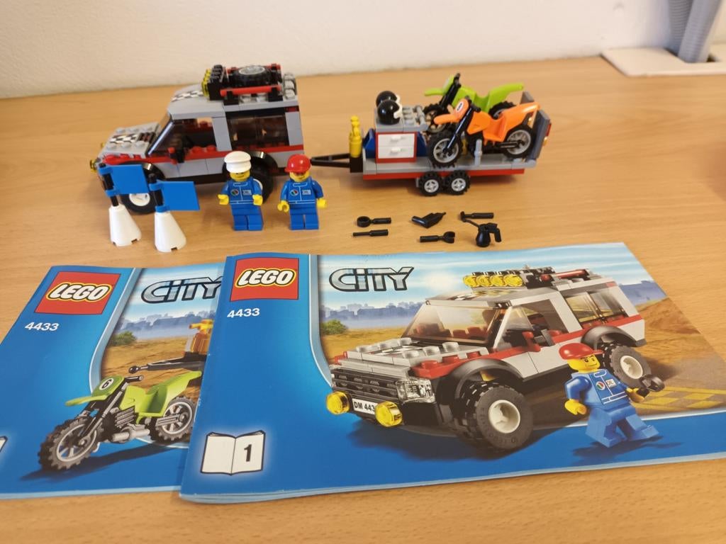 Lego 4433 crossmotor transport., Kinderen en Baby's, Speelgoed | Duplo en Lego, Ophalen of Verzenden, Zo goed als nieuw