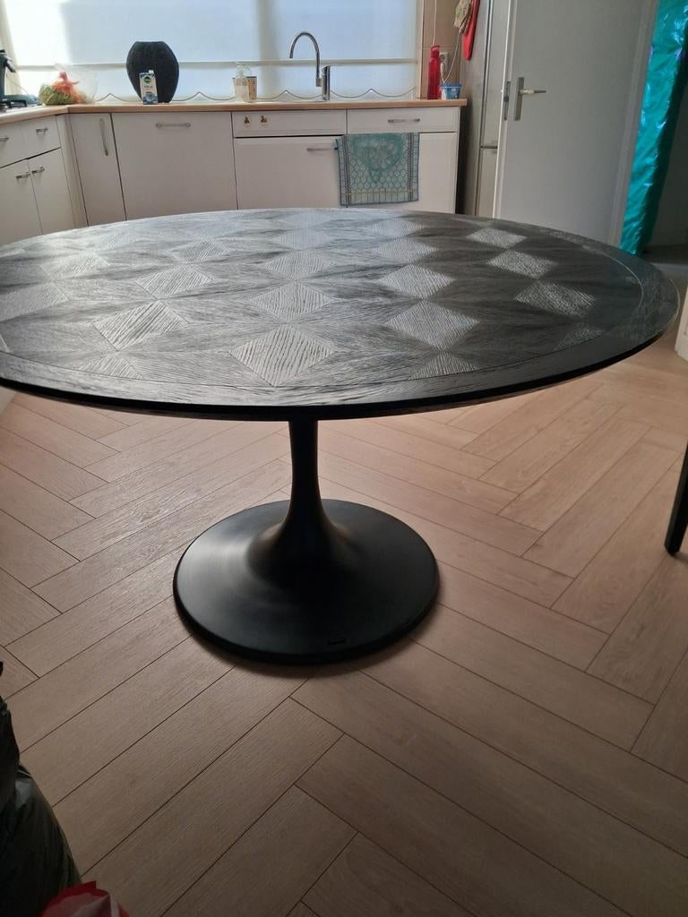 Richmond eettafel blax rond 140, Ophalen, Rond, Zo goed als nieuw, 100 tot 150 cm