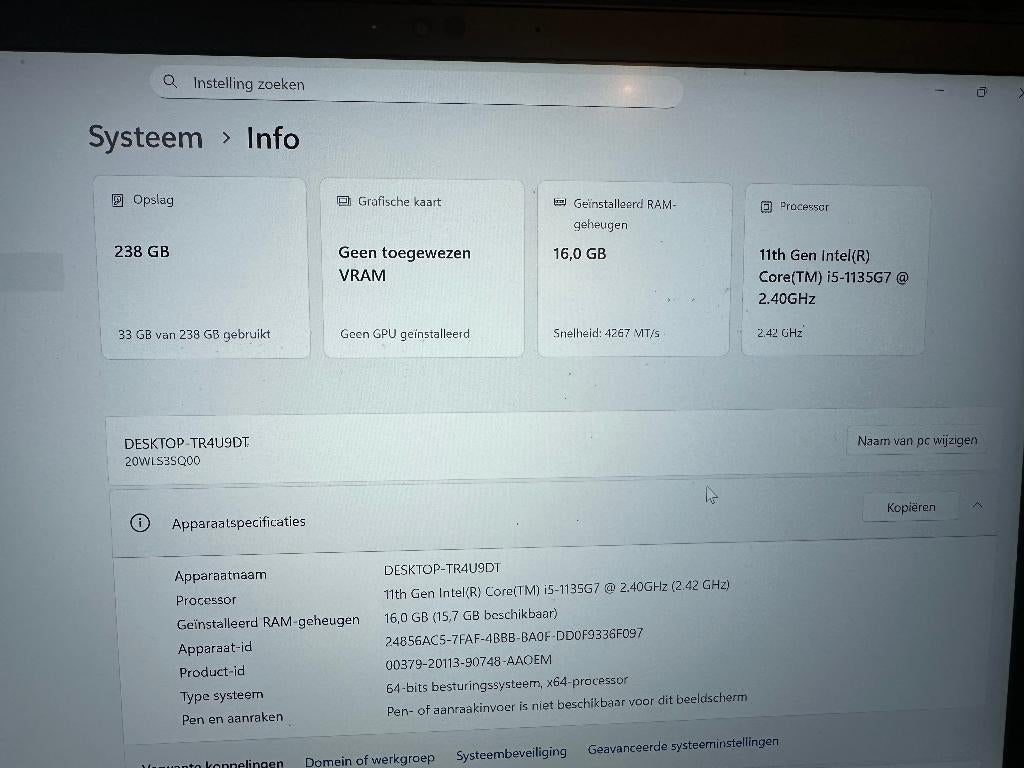 Lenovo x13 Gen1  i5 10310 8GB 25gb 13inch Full HD Win11, 8 GB, 13 inch, SSD, Lenovo