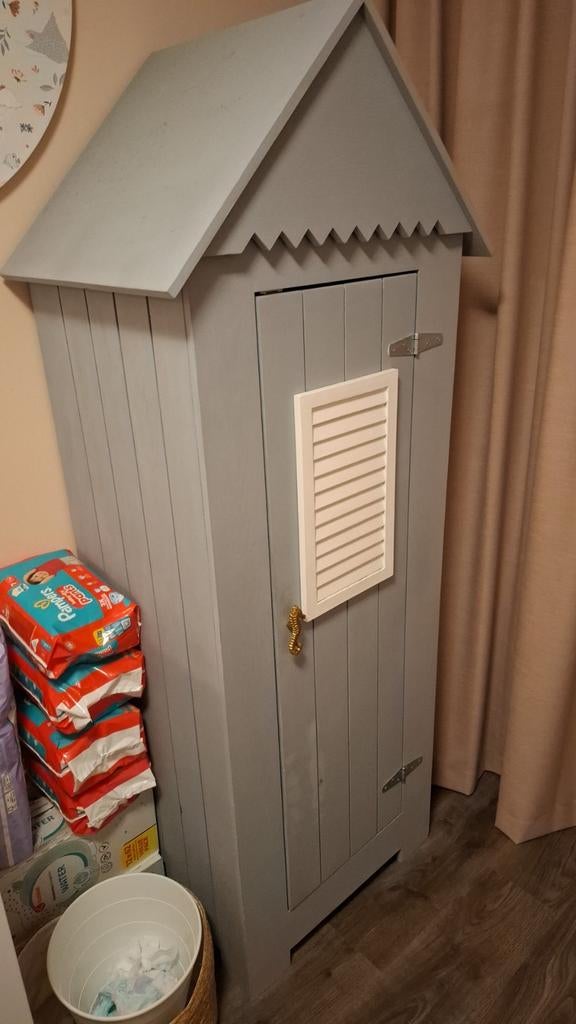 Leuke Kinderkast / Strandhuisje, Kinderen en Baby's, Kinderkamer | Commodes en Kasten, Ophalen, Gebruikt, 105 cm of meer, Minder dan 50 cm