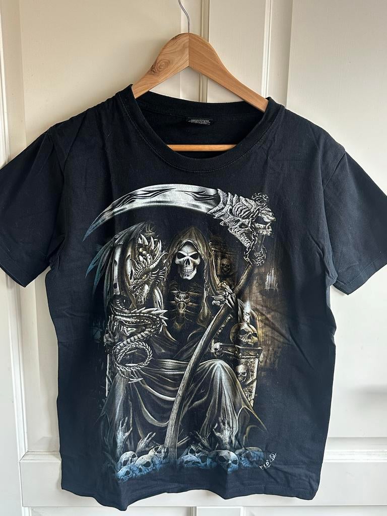 Glow in the Dark Skelet T-shirt, Ophalen of Verzenden, Gedragen, Maat 48/50 (M), Zwart