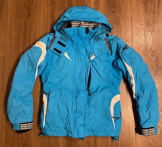 Blauwe ski-jas - Zo goed als nieuw, maat 36, Kleding | Dames, Ophalen of Verzenden, Zo goed als nieuw, Maat 36 (S), Jack