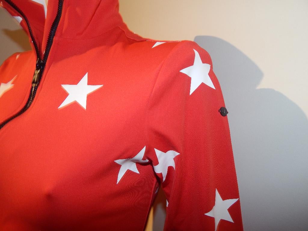 Goldbergh dikkere stretch kol trui rood met sterren print M, Maat 38/40 (M), Ophalen of Verzenden, Gedragen, Goldbergh