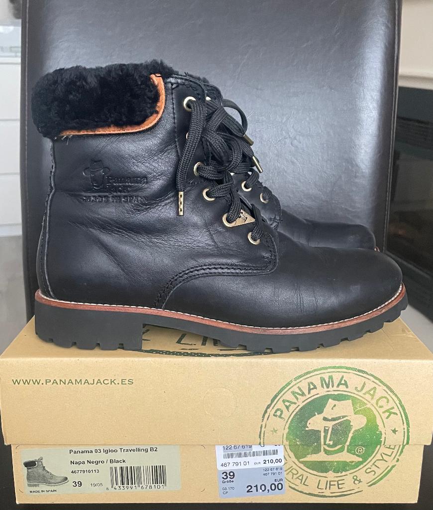 Panama Jack Igloo. Zo goed als nieuw., Zwart, Lage of Enkellaarzen, Ophalen of Verzenden, Zo goed als nieuw