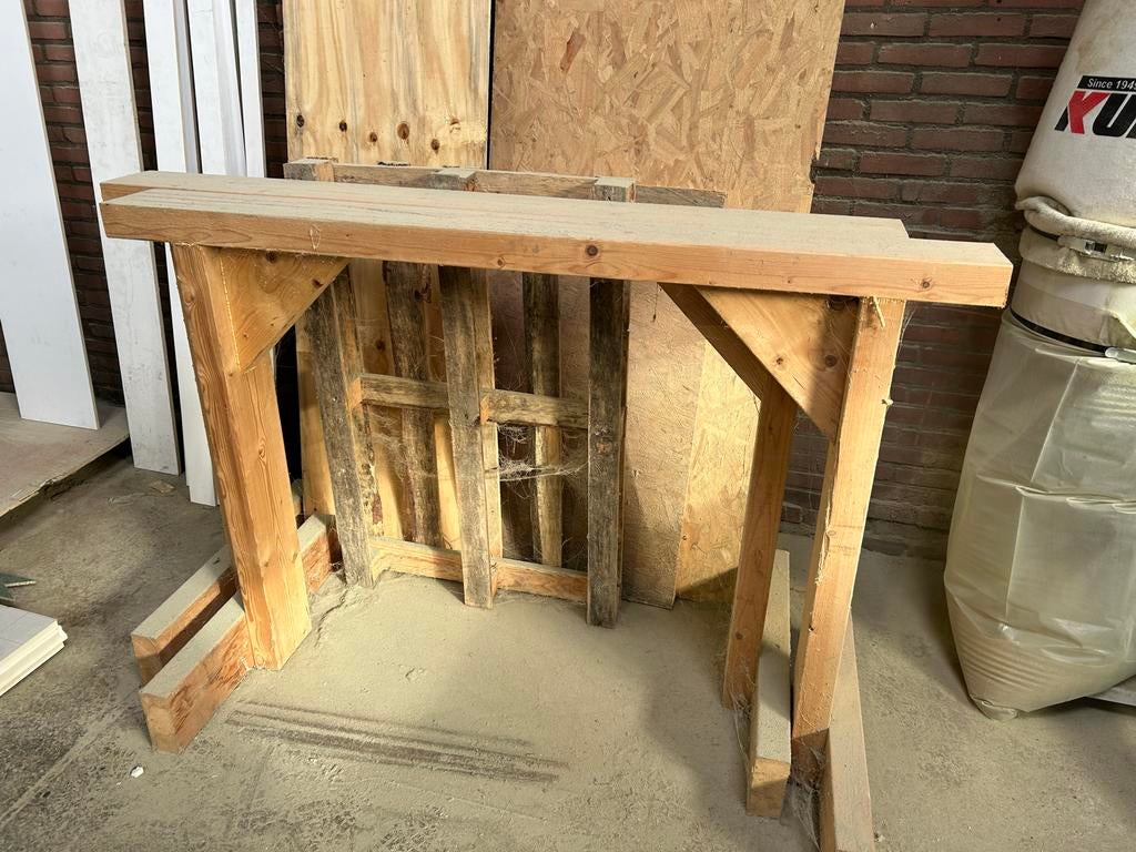 2 Houten Bokken, Ophalen, Nieuw, 120 tot 170 cm