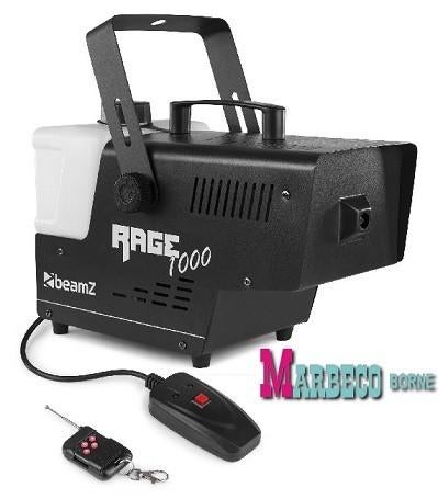 Rookmachine, Smoke machine, 1000watt, Afstandsbed, Rage1000, Rookmachine, Nieuw, Info@marbeco.nl, BeamZ