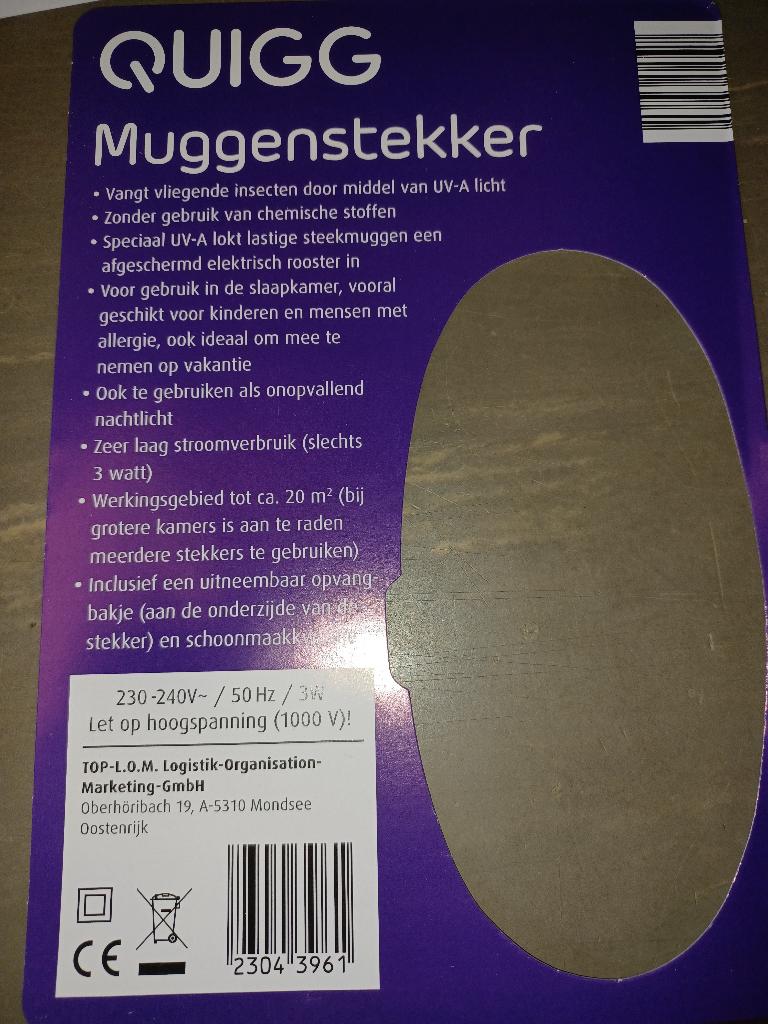 muggenstekker, Ophalen of Verzenden, Nieuw