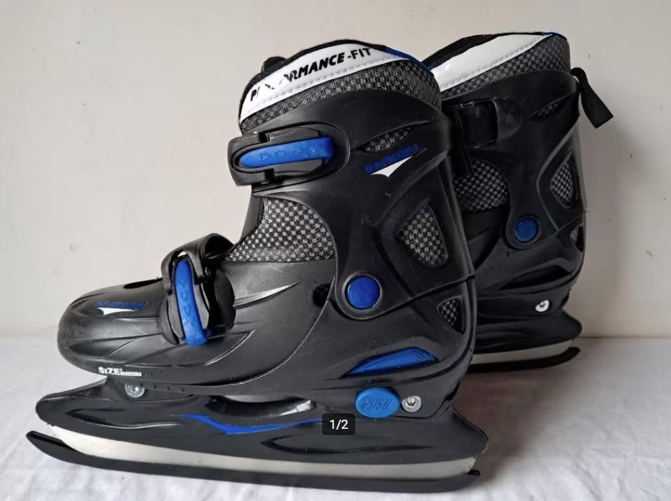 Schaatsen, verstelbaar in de maten 34 - 37, Ophalen of Verzenden, Gebruikt, IJshockeyschaatsen, Nijdam