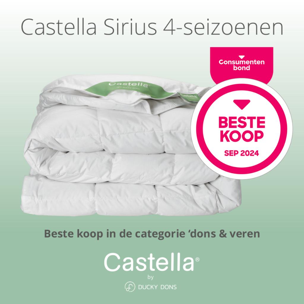 Castella Sirius Beste Koop dekbed actie nu laagste prijs!, Info@duckydons.nl, Wit, Ophalen of Verzenden, Deken of Dekbed