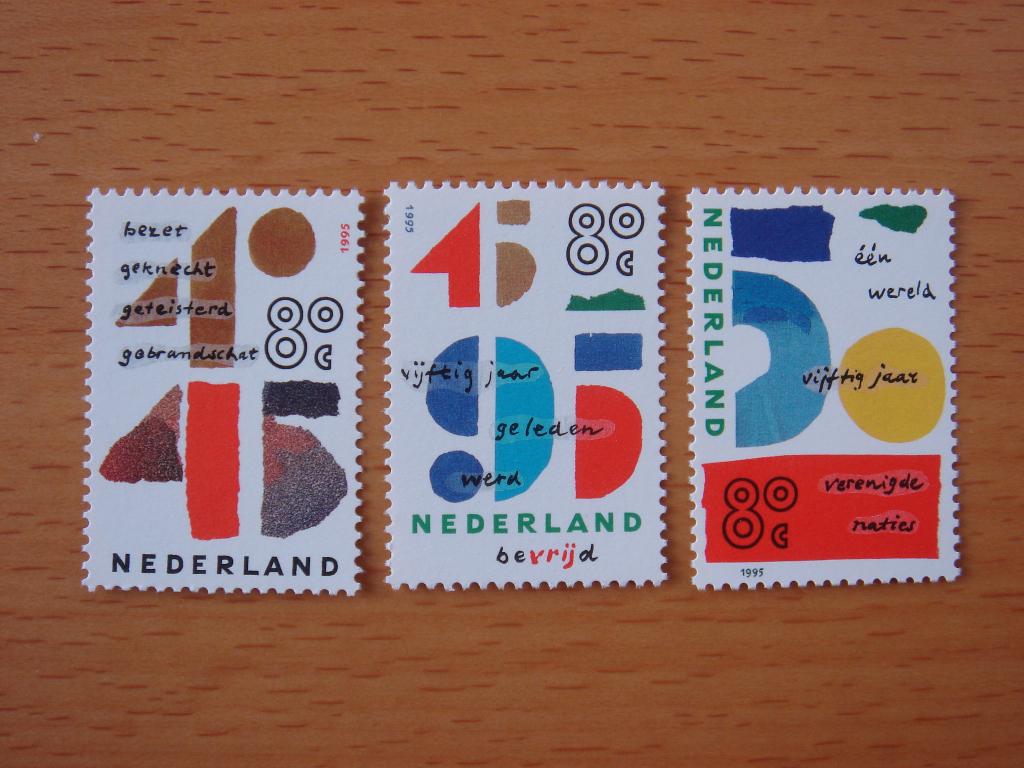 NVPH 1643, 1644 en 1645 Bevrijding 3x, Postzegels en Munten, Postzegels | Nederland, Ophalen of Verzenden, Na 1940, Postfris