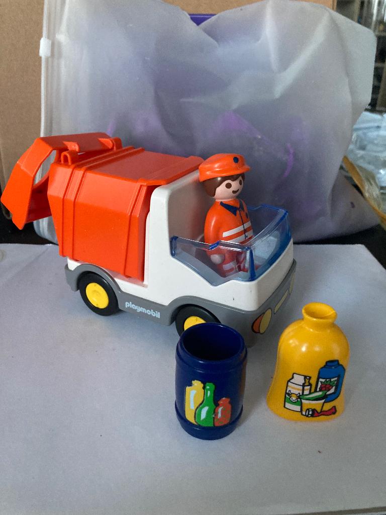 Playmobil 123 vuilniswagen, Ophalen of Verzenden, Gebruikt