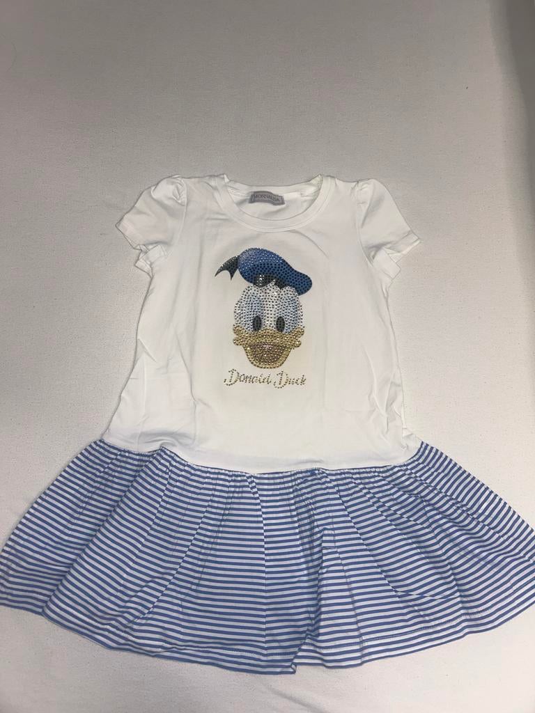 Mooie Monnalisa jurk maat 6 met Donald Duck strass, Ophalen of Verzenden, Zo goed als nieuw, Monalisa, Meisje