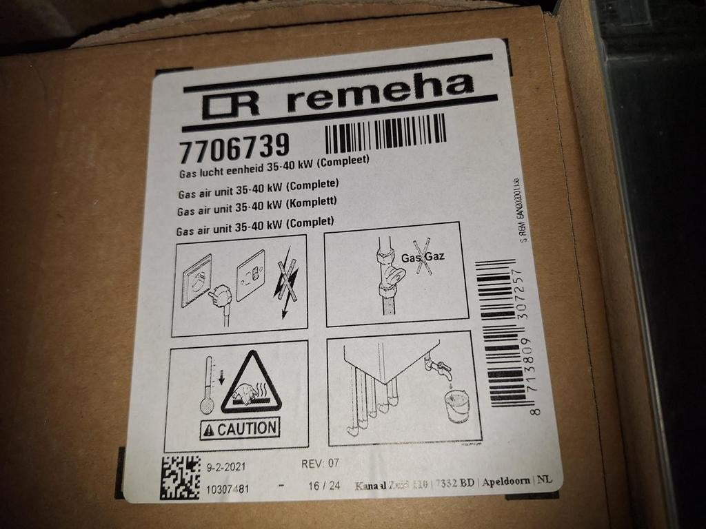Gasstraat Remeha Pomp Nefit/AWB/Wilo/Grundfos/Vaillant, Minder dan 30 cm, Cv-ketel of Combi-ketel, Nieuw, Minder dan 60 cm