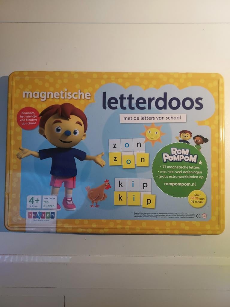 RomPompom Magnetische Letterdoos - Leerzaam Speelgoed, Kinderen en Baby's, Speelgoed | Educatief en Creatief, Ophalen of Verzenden