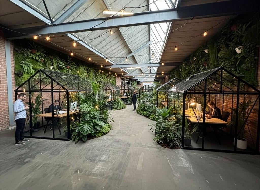 Te huur: werkplekken tussen de planten, 25 m², Huur, Creatieve ruimte