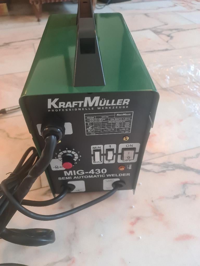 Lasapparaat Halfautomaat MIG430  Kraftmuller incl lasdraad, Kraftmuller, Nieuw, Aanvragen@miniracers.nl, Breda