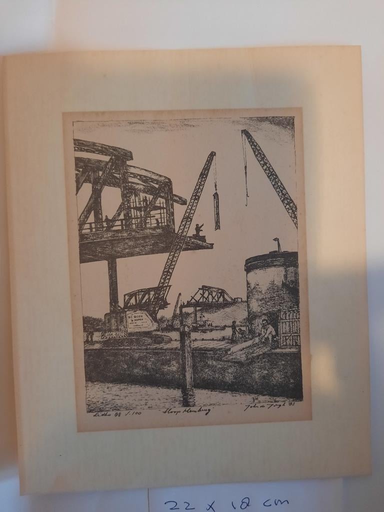 Ets door John de Jongh '85 - sloop Hemburg, Ophalen of Verzenden