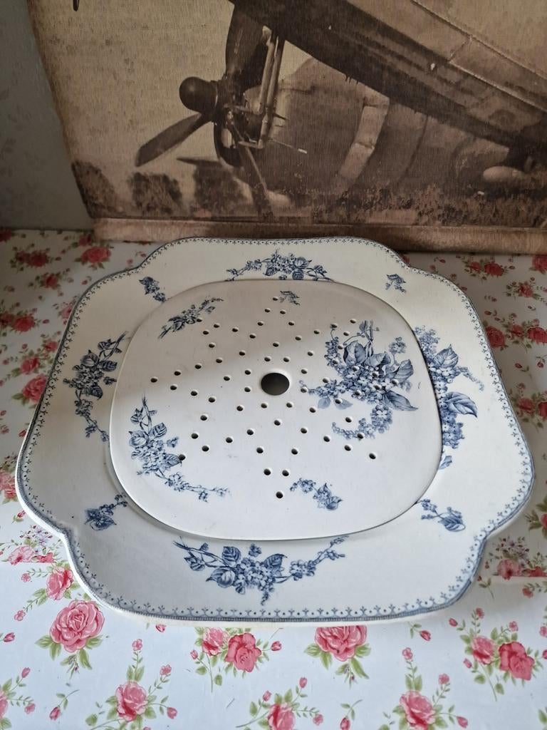 Uitlekschaal met treef onderbord Meibloem, Ophalen of Verzenden