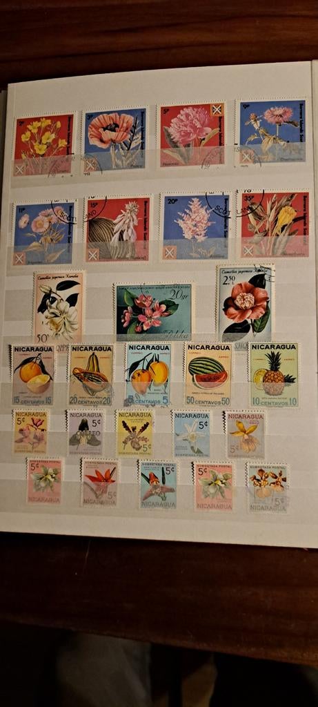 Mooie kavel zegels met Bloemen., Postzegels en Munten, Postzegels | Volle albums en Verzamelingen, Ophalen of Verzenden, Buitenland