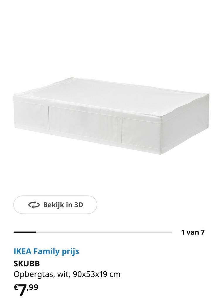 IKEA SKUBB Opbergtassen, Ophalen, 50 tot 100 cm, Zo goed als nieuw, Minder dan 100 cm