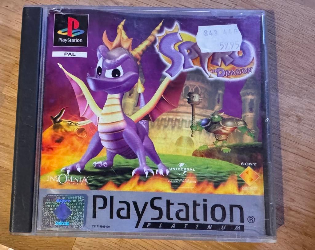 Playstation 1: Spyro the Dragon, Avontuur en Actie, 1 speler, Ophalen of Verzenden, Zo goed als nieuw