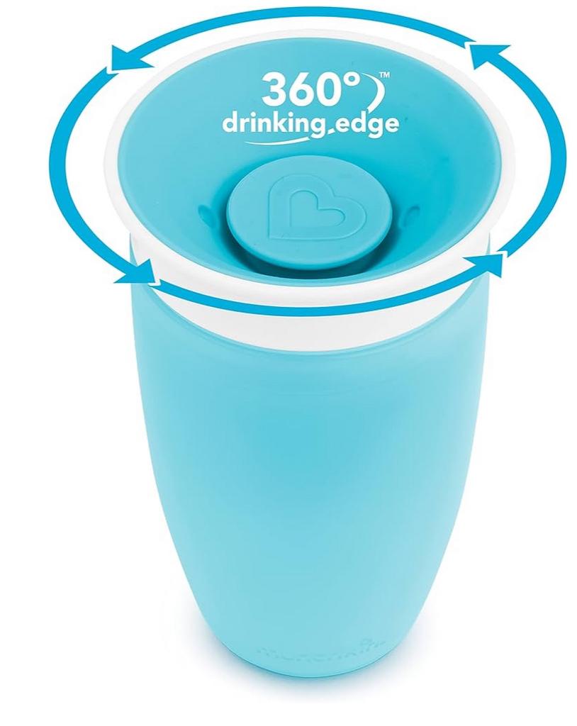 Munchkin Miracle Anti-Lek 360 Drinkbeker, Ophalen of Verzenden, Zo goed als nieuw, Blauw, Overige typen