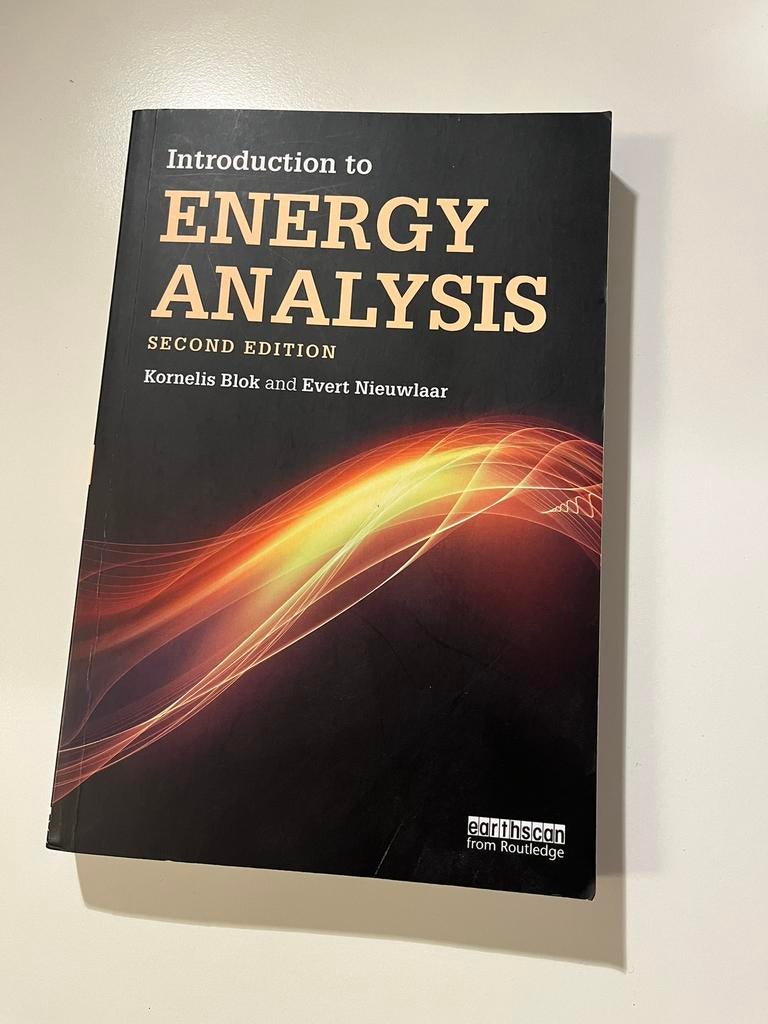 Introduxtion to Energy Analysis, Ophalen of Verzenden, Beta, Zo goed als nieuw, WO