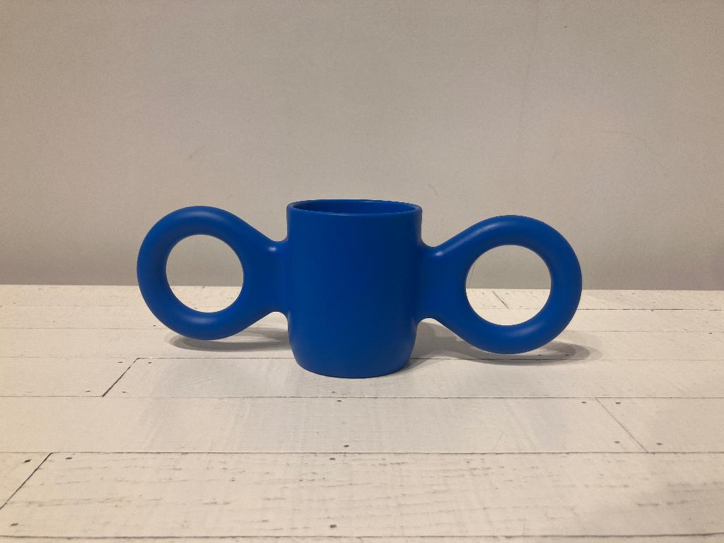 Blauwe Groene Gispen Dombo beker alias Domoor, Huis en Inrichting, Keuken | Servies, Nieuw, Ophalen of Verzenden, Overige stijlen