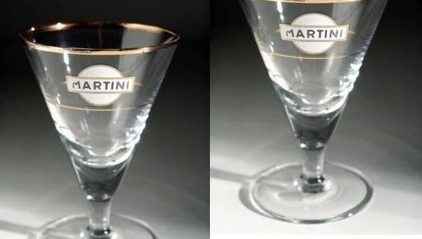Martini glazen Vintage jaren 1960 wit logo) 02, Antiek en Kunst, Ophalen of Verzenden