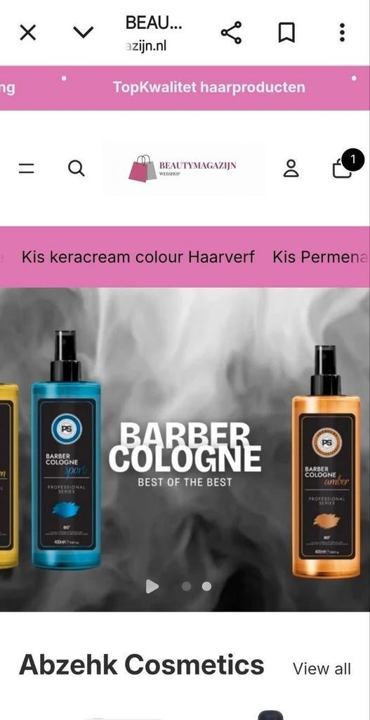 Barber Cologne - Professionele Haarverzorging, Ophalen of Verzenden, Nieuw, Overige typen