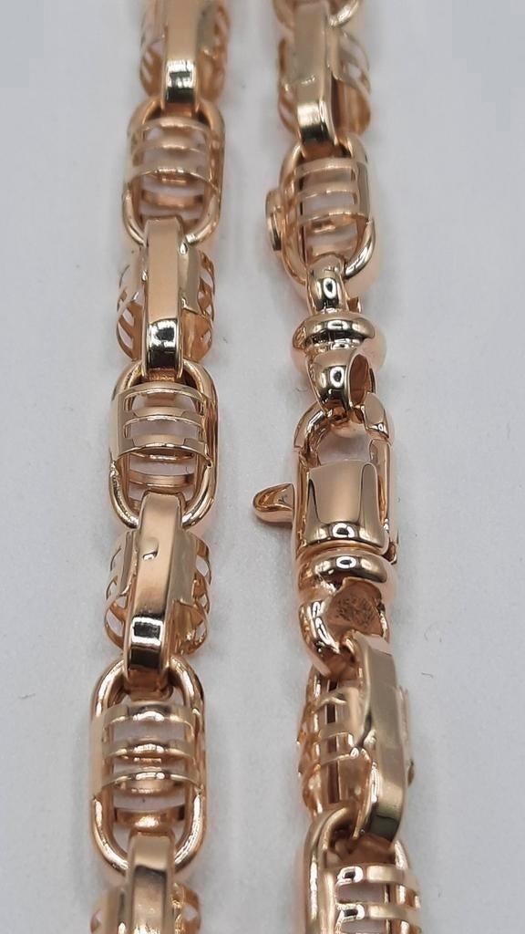 gouden fantasie ketting 14kt, Sieraden, Tassen en Uiterlijk, Kettingen, Www.bredajuwelier.nl, Nieuw, Ophalen of Verzenden, Www.bredajuwelier.nl