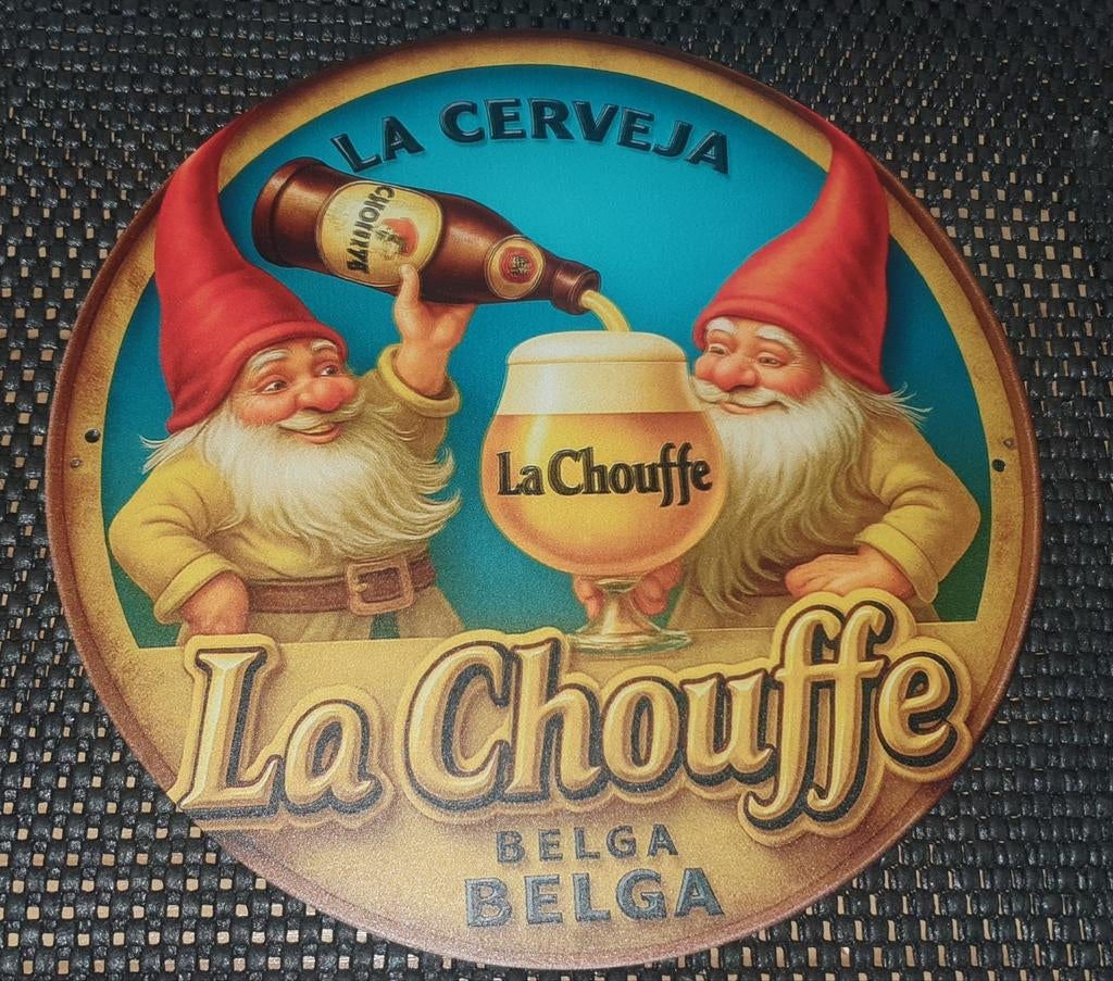 La Chouffe Wandbord - Mancave, Bar, Kroeg, Ophalen of Verzenden, Nieuw