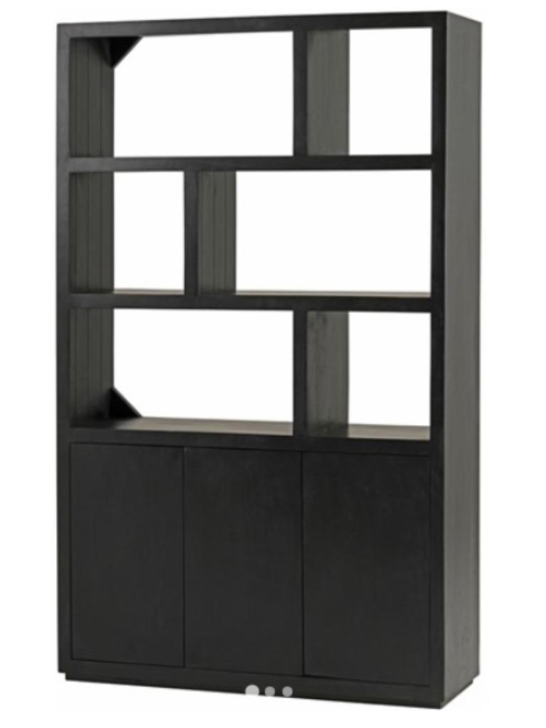 Boekenkast Preto Zwart Vakkenkast Nu Extra Voordelig !, Huis en Inrichting, Met deur(en), 100 tot 150 cm, 200 cm of meer, Nieuw
