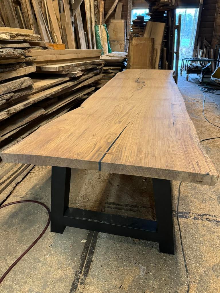 schaaldelen eik groot voor boomstamtafel eettafel