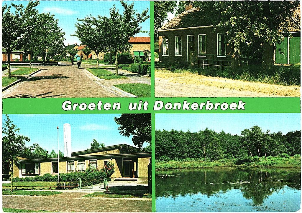 914152 Donkerbroek Friesland 80+ Gelopen met postzegel, Verzamelen, Ophalen of Verzenden, 1980 tot heden, Gelopen, Friesland
