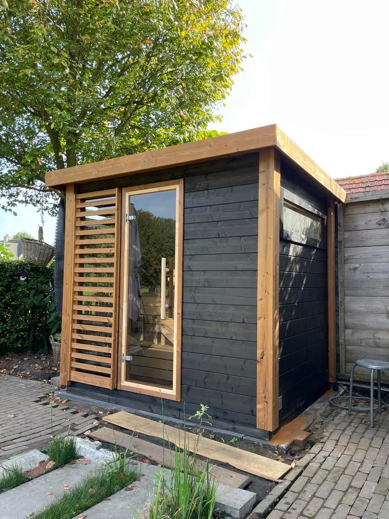 Thermowood maatwerk buitensauna Binnensauna Thermo sauna, Ophalen of Verzenden, Nieuw, Fins of Traditioneel, Complete sauna