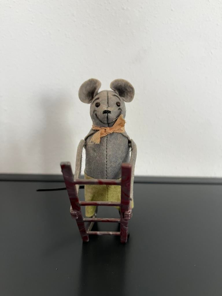 Schuco muis met ladder, Antiek en Kunst, Antiek | Speelgoed, Ophalen of Verzenden