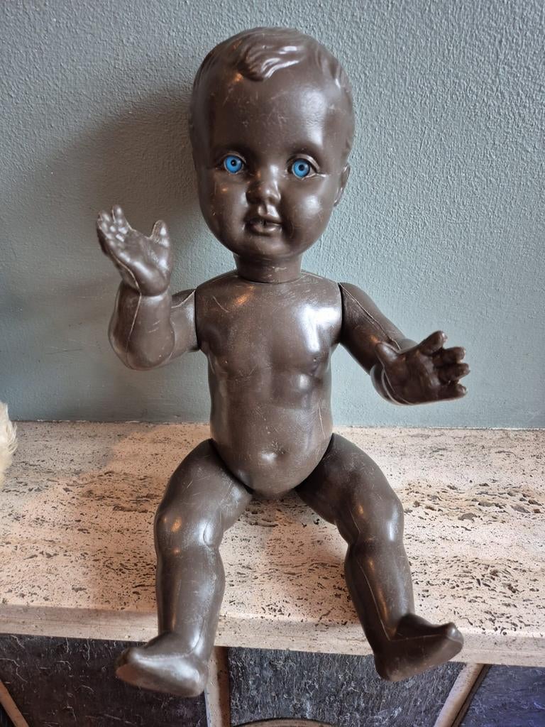 Vintage Babypop Jaren 50/60, Verzamelen, Poppen, Ophalen of Verzenden, Gebruikt, Babypop