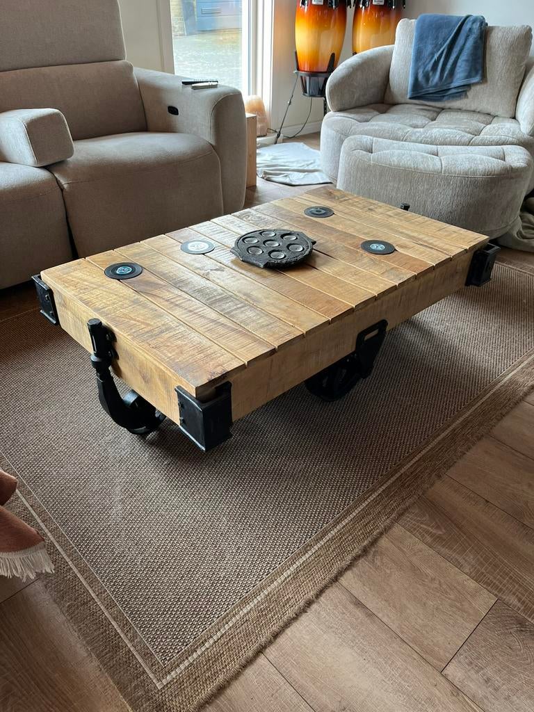 Wagon Mahonie Salon tafel, Ophalen, Zo goed als nieuw
