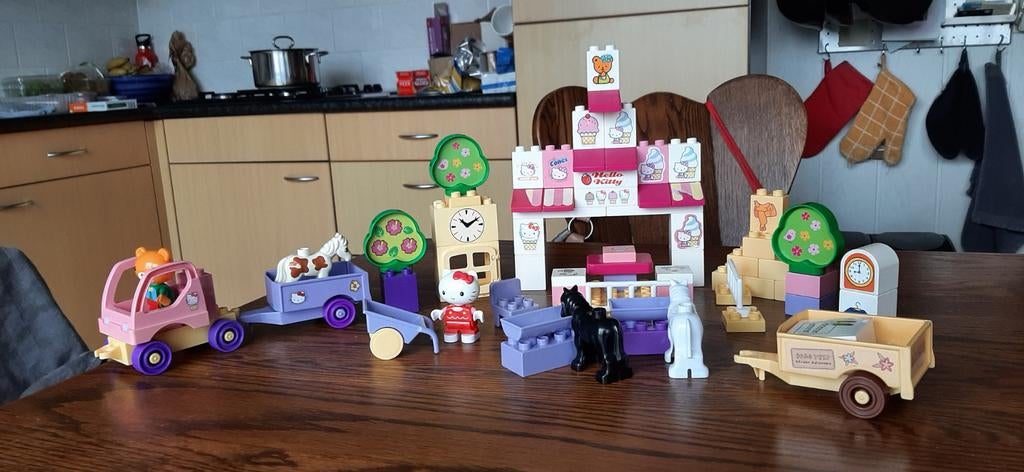 Hello Kitty Duplo Set, Ophalen, Gebruikt, Losse stenen, Duplo