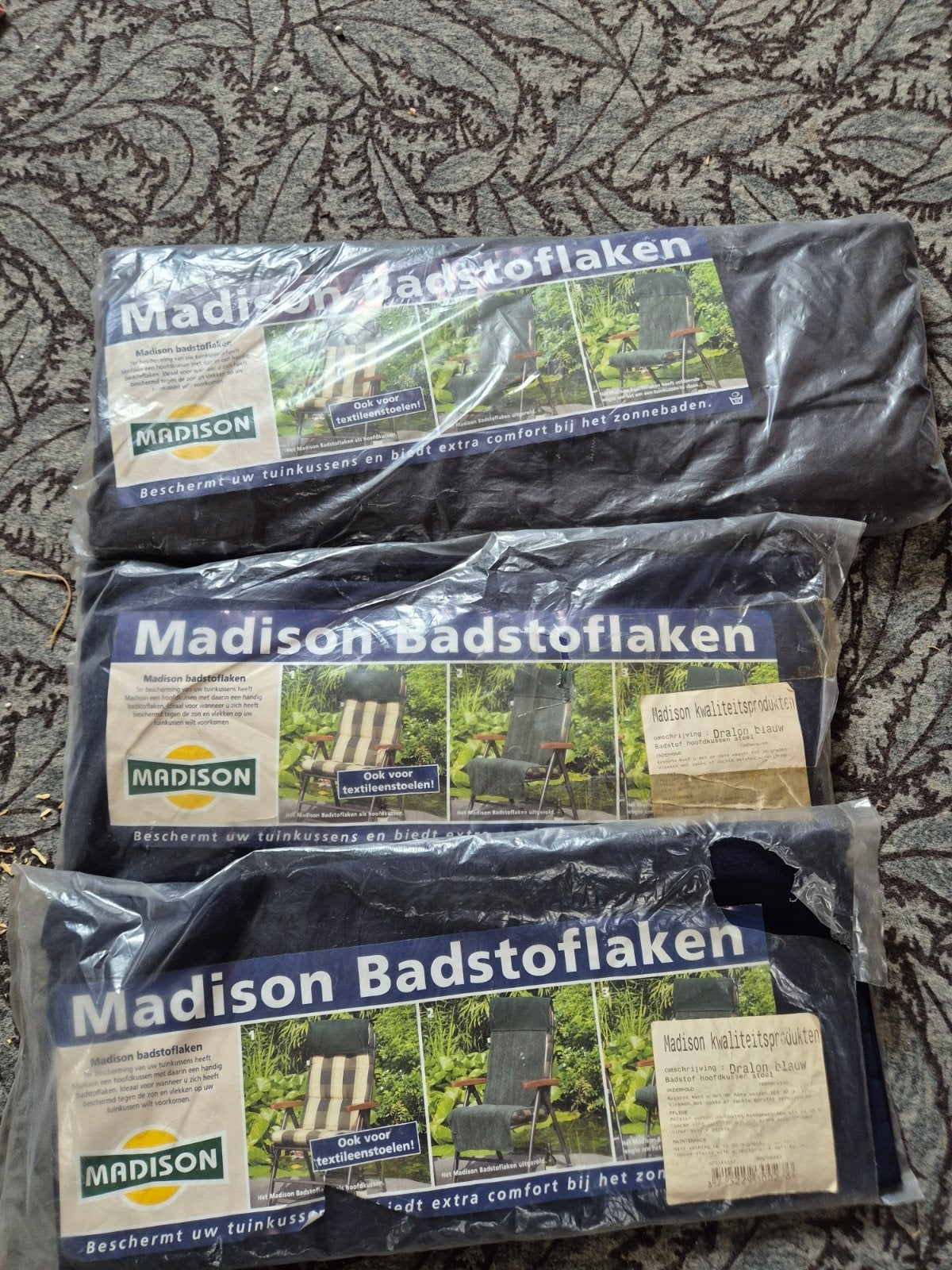 3x Madison Badstoflaken voor Tuinstoelen - Nieuw, Ophalen, Nieuw