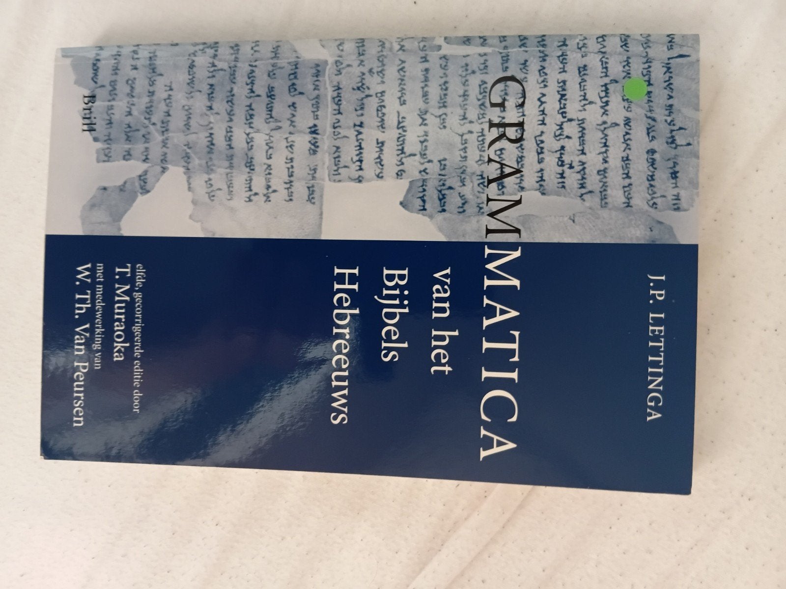 Grammatica van het Bijbels Hebreeuws en Hulpboek bij de Gram, Boeken, Ophalen of Verzenden, Zo goed als nieuw, J.P. Lettinga