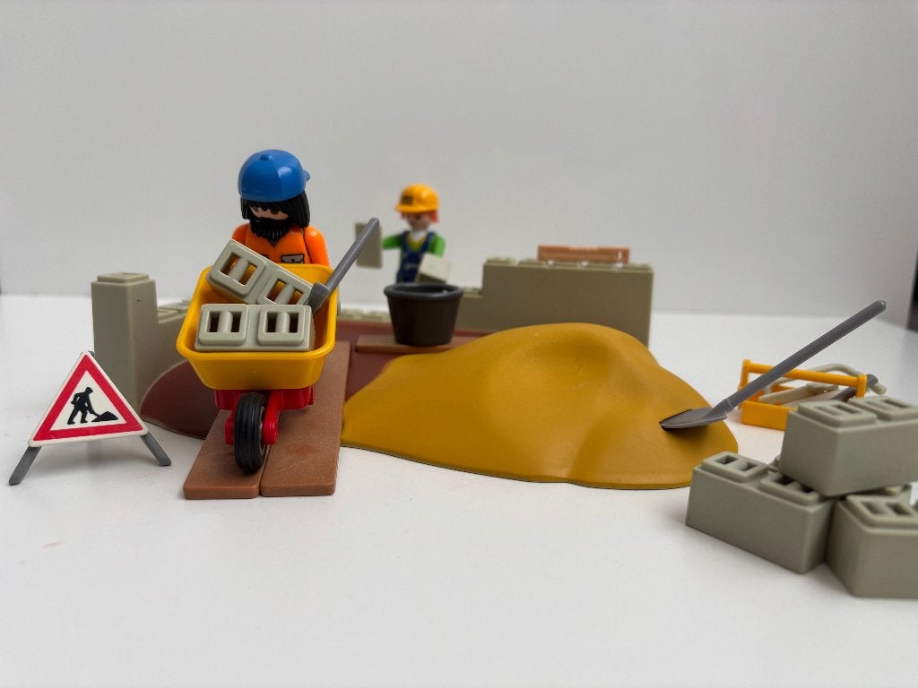 Playmobil Bouw set - 4138 planken met de kruiwagen, Ophalen of Verzenden, Gebruikt, Losse onderdelen