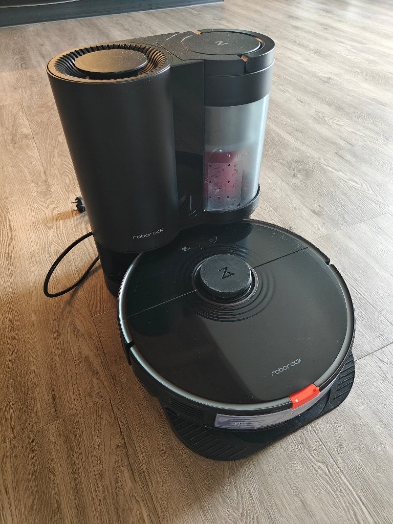 Roborock s7+ zwart, Witgoed en Apparatuur, Stofzuigers, Ophalen, Overige merken, Gebruikt, Robotstofzuiger